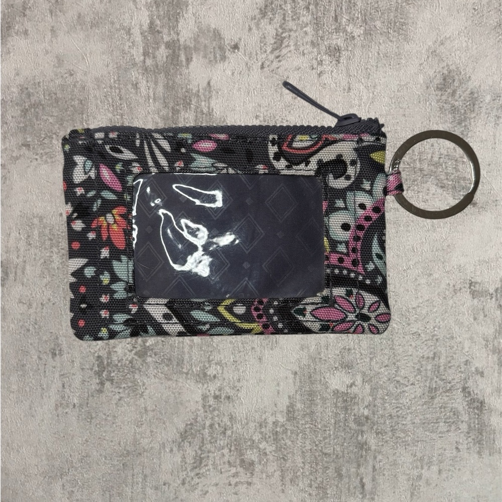 Vera Bradley Floral Patterned ID Holder Keychain